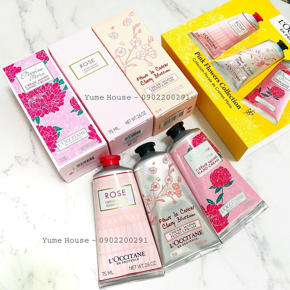 Kem dưỡng da tay Loccitane - Pink Flower Collection