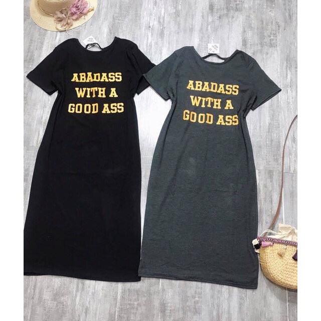 [ Mã FAMAYWA2 giảm 10K đơn 50K] Đầm suông nữ cotton mịn mát form rộng - Váy xuông nữ xoắn lưng họa tiết chữ - CM Shop | BigBuy360 - bigbuy360.vn