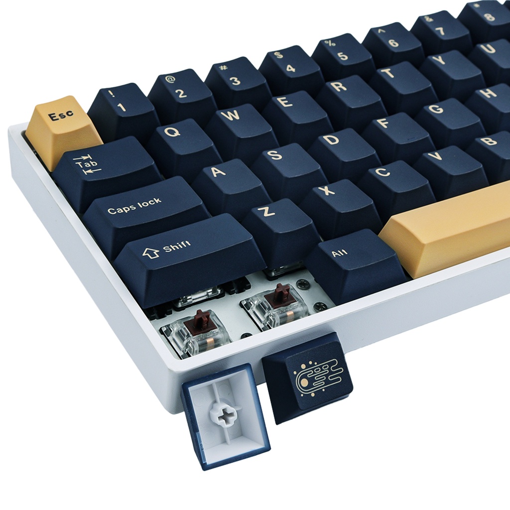 GMK Stargazing Keycaps, 129 phím PBT Keycaps Cherry Profile DYE-SUB Cá nhân hóa GMK Keycaps cho bàn phím cơ