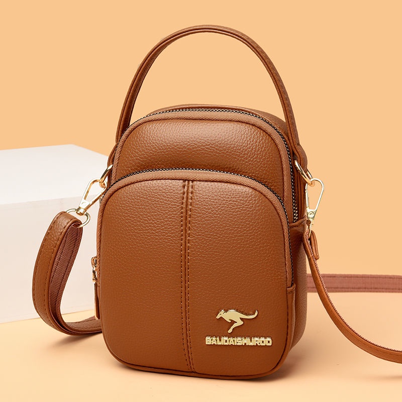 Hàng Mới Về  Túi Đeo Chéo Vai Da Bò Thật Mini Đựng Điện Thoại Chìa Khóa Phong Cách Mới Cho Bạn Gái