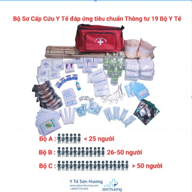 Túi cứu thương -Túi y tế - Túi sơ cấp cứu theo Thông Tư 19 loại B