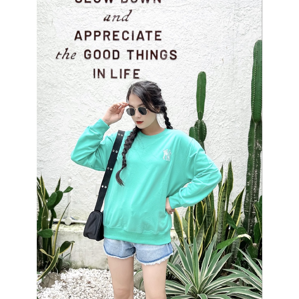 Áo Hoodie form rộng sweater MLB Unisex Hot trend Thời Trang nhiều màu