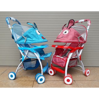 [Shopee giá rẻ] Xe đẩy 1 chiều 3 tư thế hình mặt cười mẫu mới 2020 (Có mái che + giỏ đồ + phanh chân)