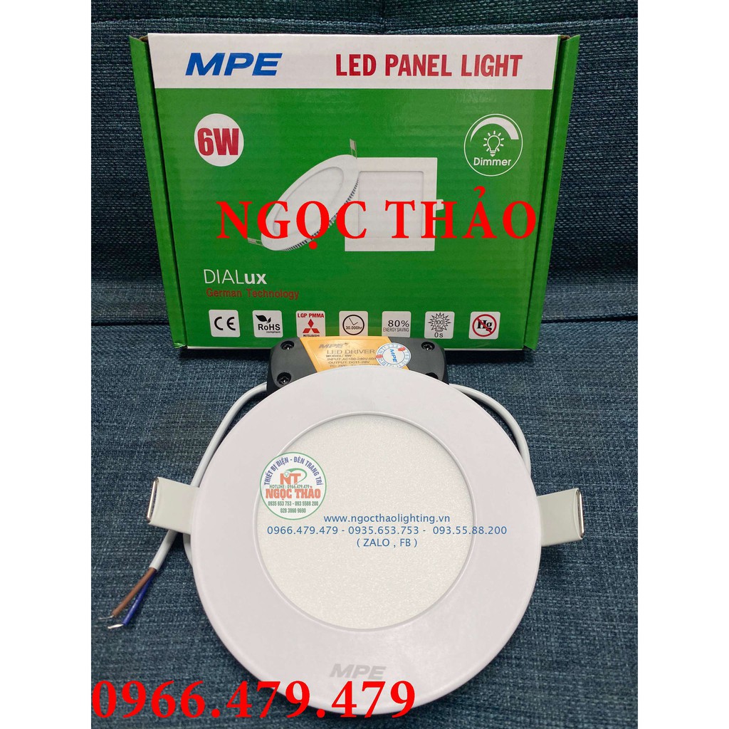 ĐÈN LED PANEL TRÒN MPE RPL-6T 6W (Chính Hãng )