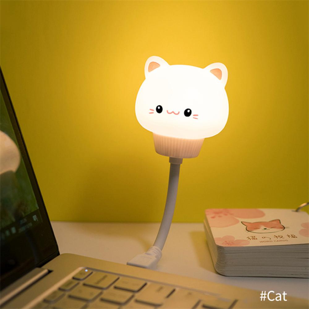 Đèn Ngủ LED H8Y2 Bảo Vệ Mắt Hình Động Vật Hoạt Hình Có Phích Cắm Sạc USB Cho Bé Sơ Sinh