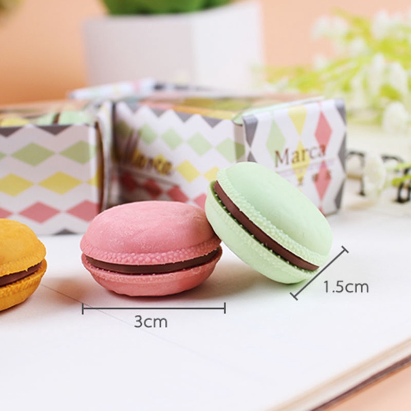 Cục tẩy hình bánh macaron dễ thương