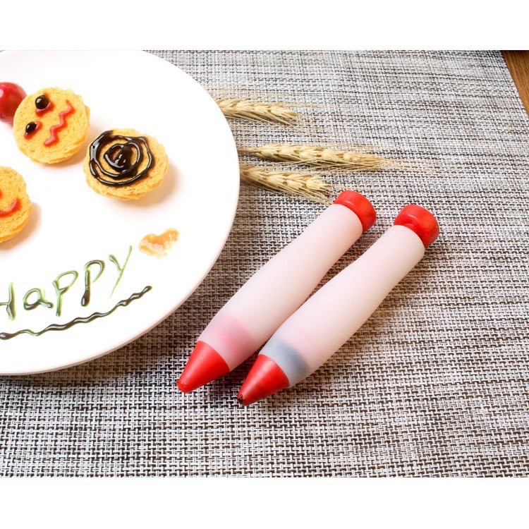 Bút Viết Chữ Trang Trí Bánh Kem, bơm được Socola và kem Tiện Dụng Cho Nhà Bếp