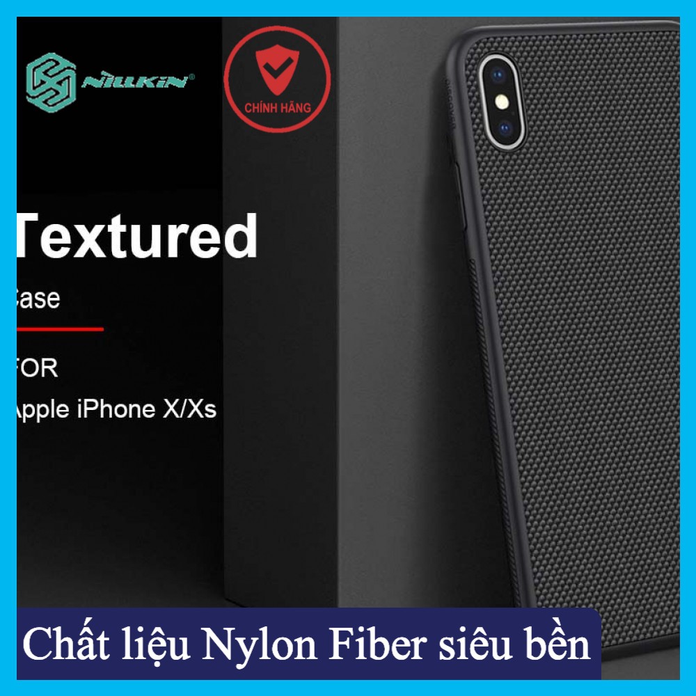 [Mã ELFLASH5 giảm 20K đơn 50K] ỐP LƯNG IPHONE X - XS NILLKIN TEXTURE NYLON FIBER CHÍNH HÃNG HÀNG CHUẨN