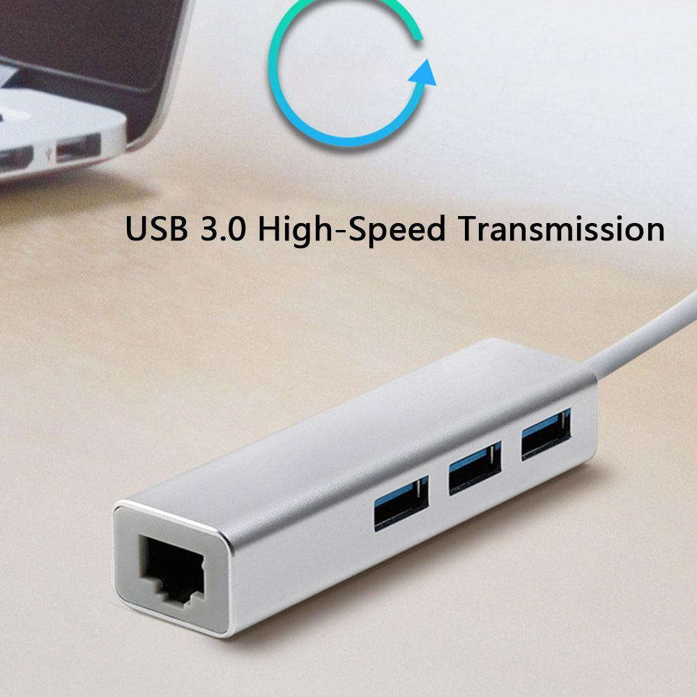 Thẻ Chuyển Đổi Mạng Lan 3 Cổng USB 3.0 Tốc Độ Cao Nhỏ Gọn
