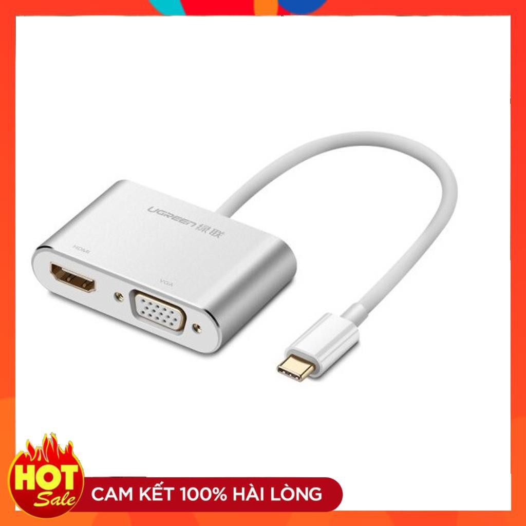 [Chính Hãng] Cáp chuyển USB Type C To HDMI và VGA Chính hãng Ugreen 50317