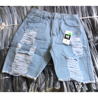 Quần jeans ngố nữ rách nhiều ☀️