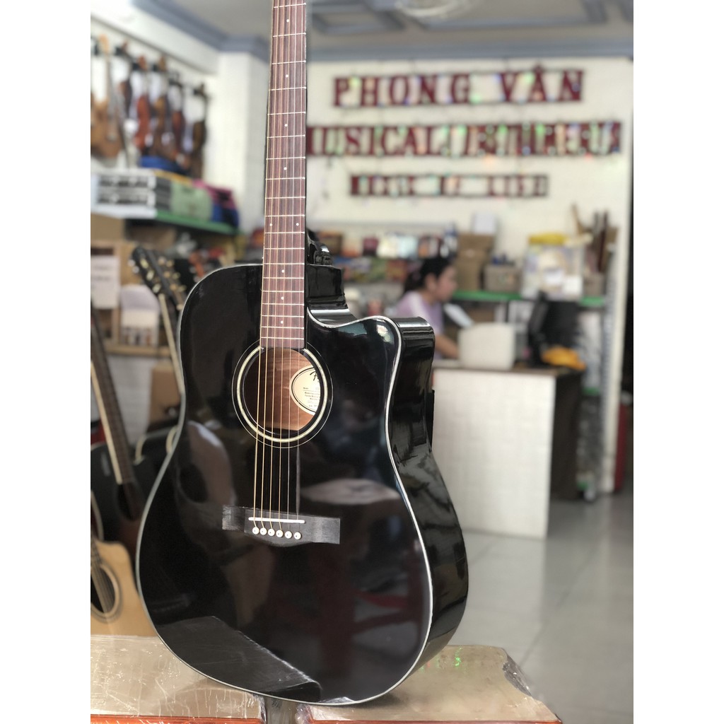 [Tặng kèm phụ kiện] Đàn guitar Fender CD_60CE màu đen