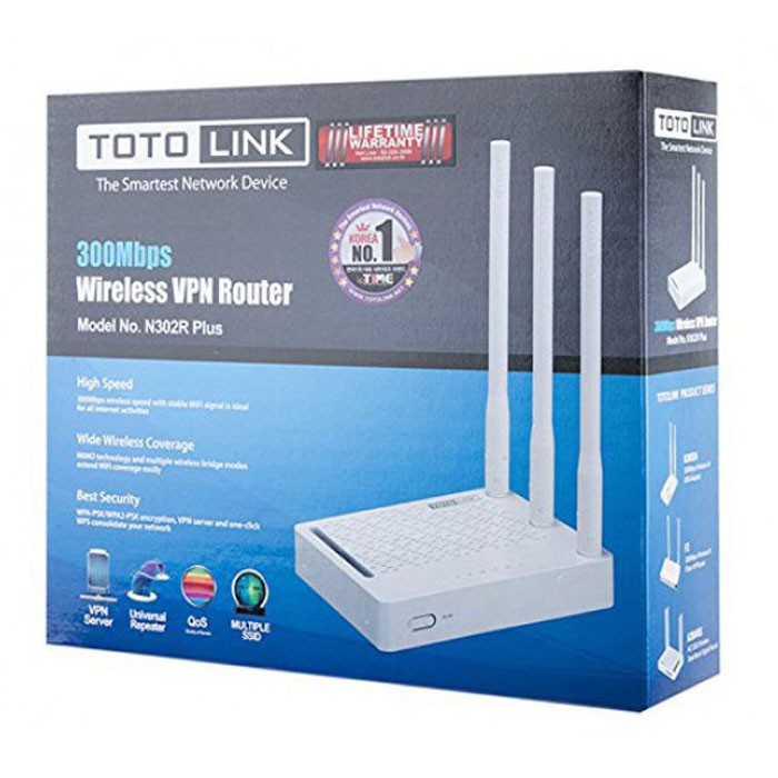 Bộ Phát Sóng Wifi Totolink N302R Plus 300mbps