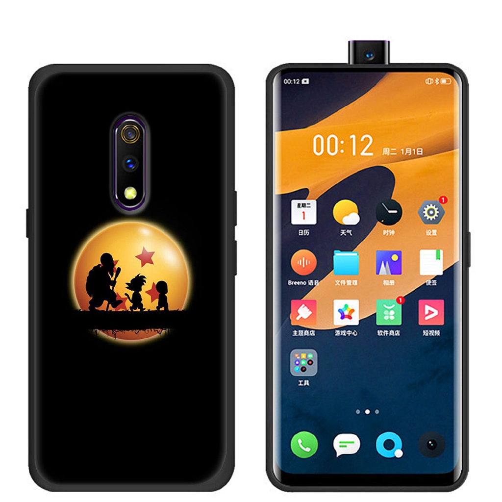 Ốp lưng hình Dragon Ball Z Anime Goku cho OPPO Reno Z 2 2Z 10X Ace 2F Realme 3 Pro X Lite 2 A5