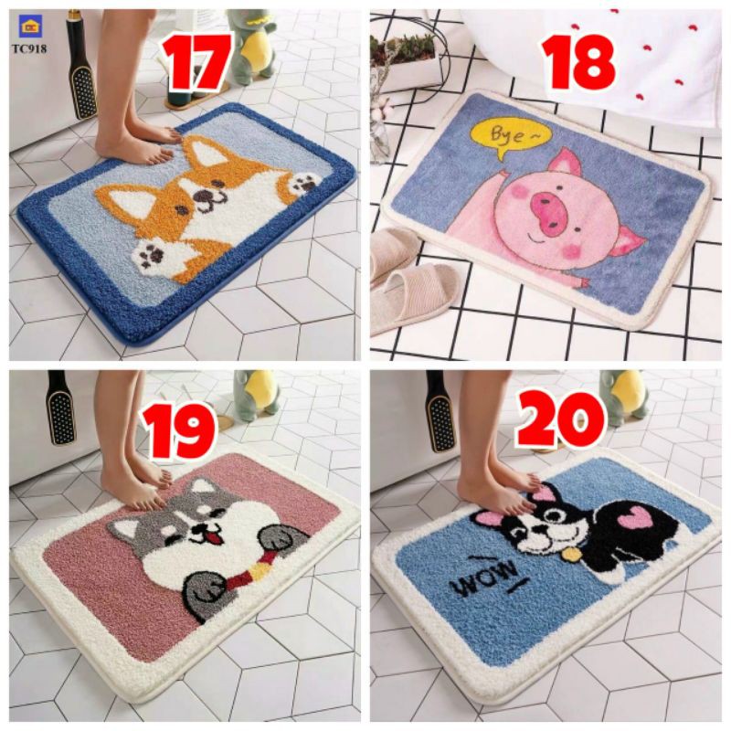 THẢM CHÙI CHÂN XINH, MỀM MẠI THẤM HÚT TỐT, CHỐNG TRƠN TRƯỢT SIZE 40X60CM