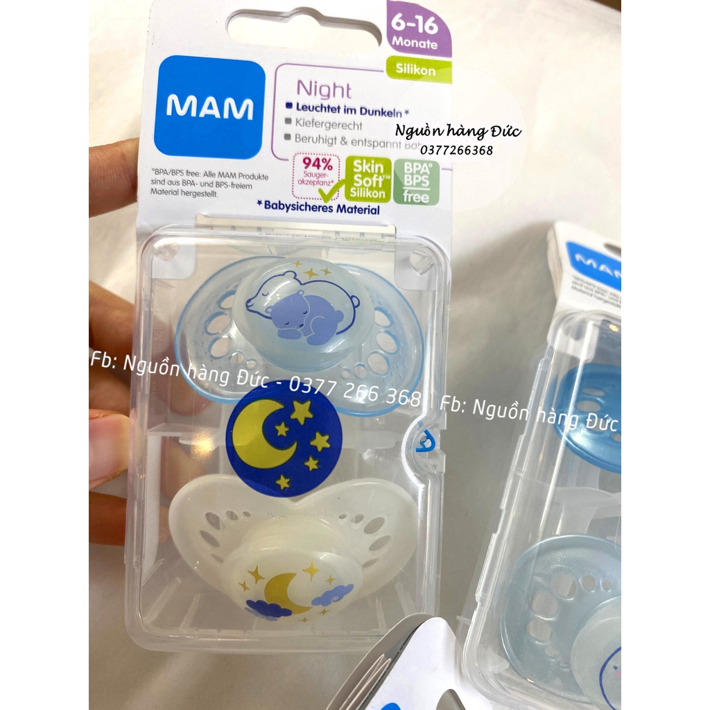 Ti giả MAM Đức Mam Original night (6-16m) dòng phát sáng - Nguồn hàng Đức