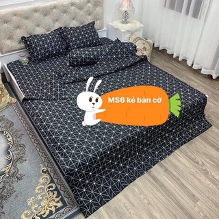 Ga Trải Giường 1M2 dành cho giường đơn,có chọn mẫu,mẫu kẻ bàn cờ