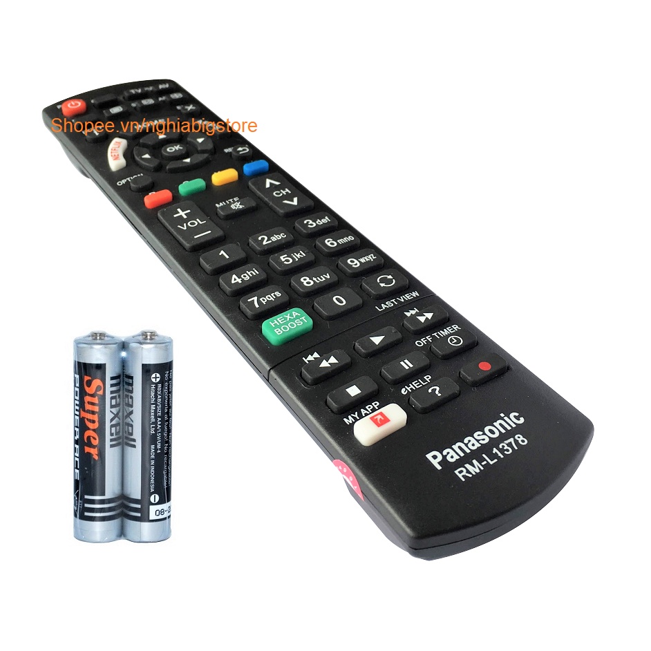 Remote Điều Khiển Tivi Panasonic, Smart TV, Internet TV RM-L1378-Hỏa tốc HCM