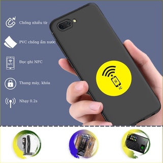 Thẻ từ nfc ic 13.56mhz miếng dán 3M cho thang máy khóa điện tử chất liệu PVC chống nhiễu điện từ
