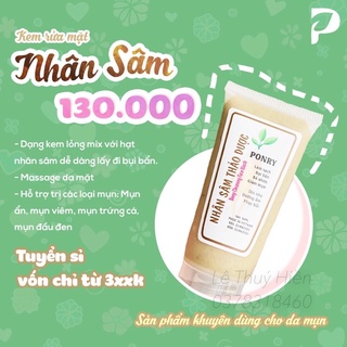 Sữa rửa mặt nhân sâm 50gram Ponry