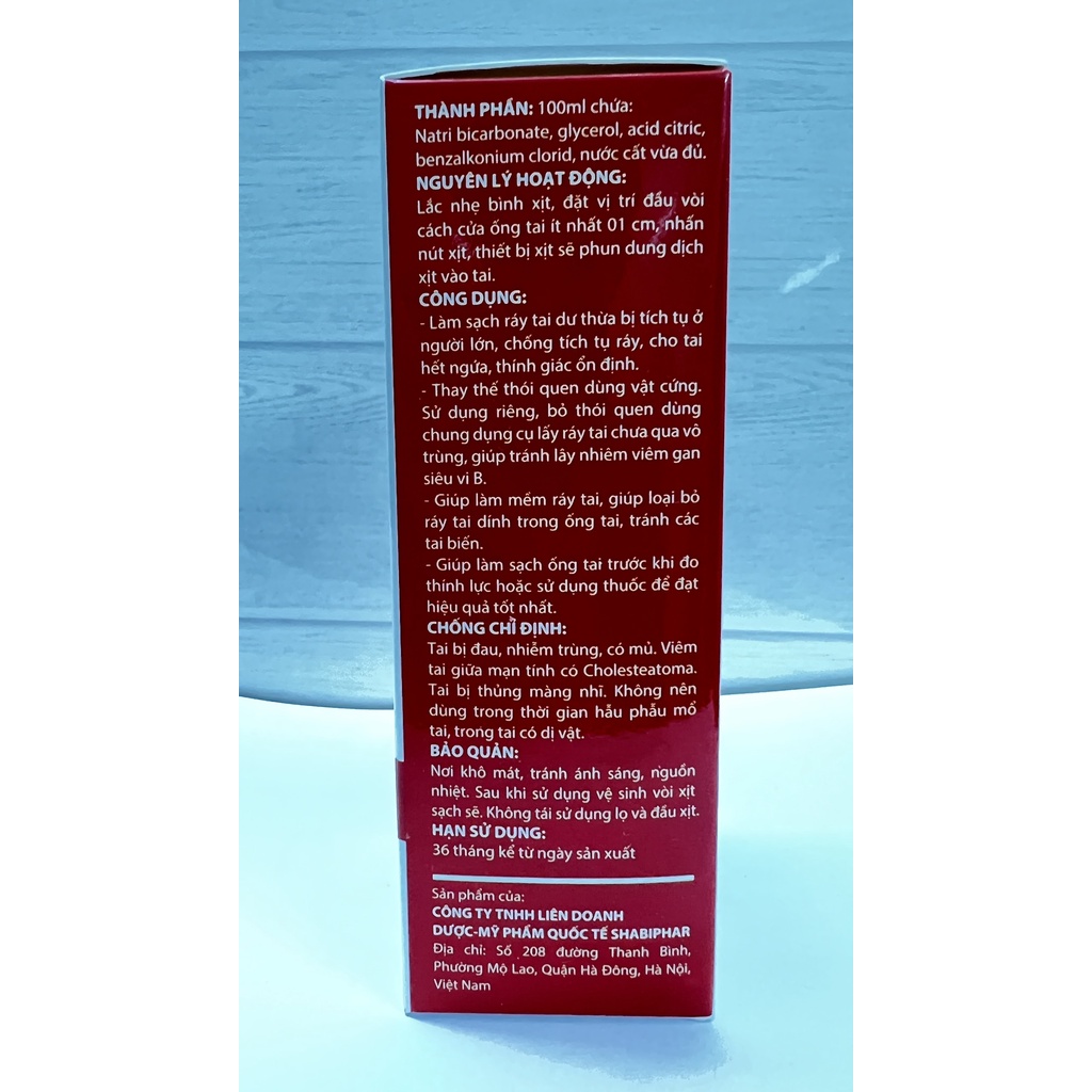 Xịt vệ sinh tai cho bé Rayti lọ 20ml giúp làm mềm và sạch ống tai ráy tai.suckhoechomoinha