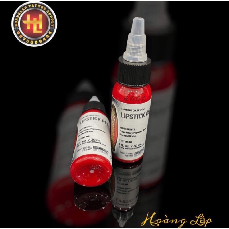 HOÀNG LẬP - MỰC XĂM HÌNH ETERNAL MÀU ĐỎ CHAI LẺ