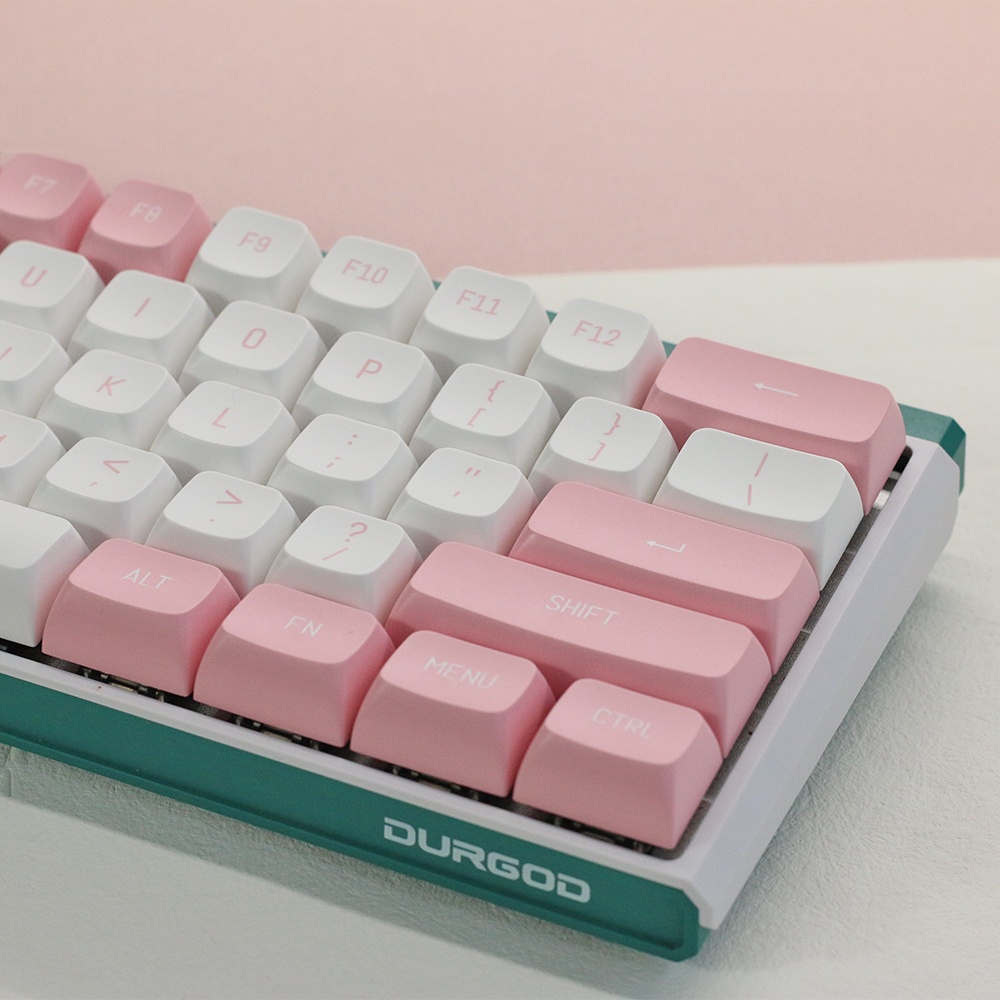 BỘ KEYCAP MDA PBT 150 PHÍM MÀU SAKURA PINK, IN DOUBLE SHOT,FONT HỖ TRỢ NHIỀU LAYOUT
