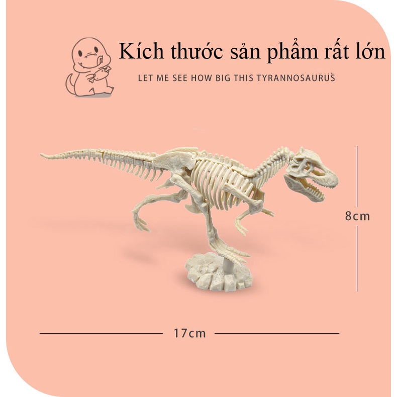 Đồ chơi khảo cổ học động vật kỷ Jura KAVY kích thước lớn mô hình bộ xương lắp ghép