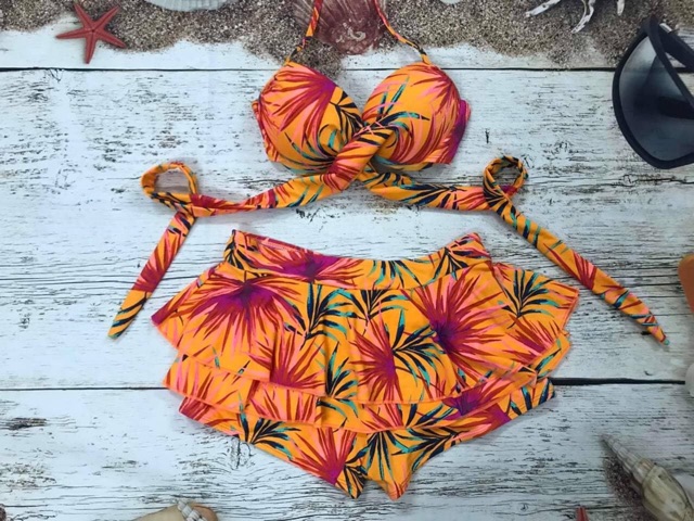 Đồ bơi nữ áo tắm nâng ngực chéo dây sang chảnh- Bikini đi biển 2 mảnh váy 2 tầng kín đáo- shopnabi VAY2TANG_NGUCCHEODAY | BigBuy360 - bigbuy360.vn