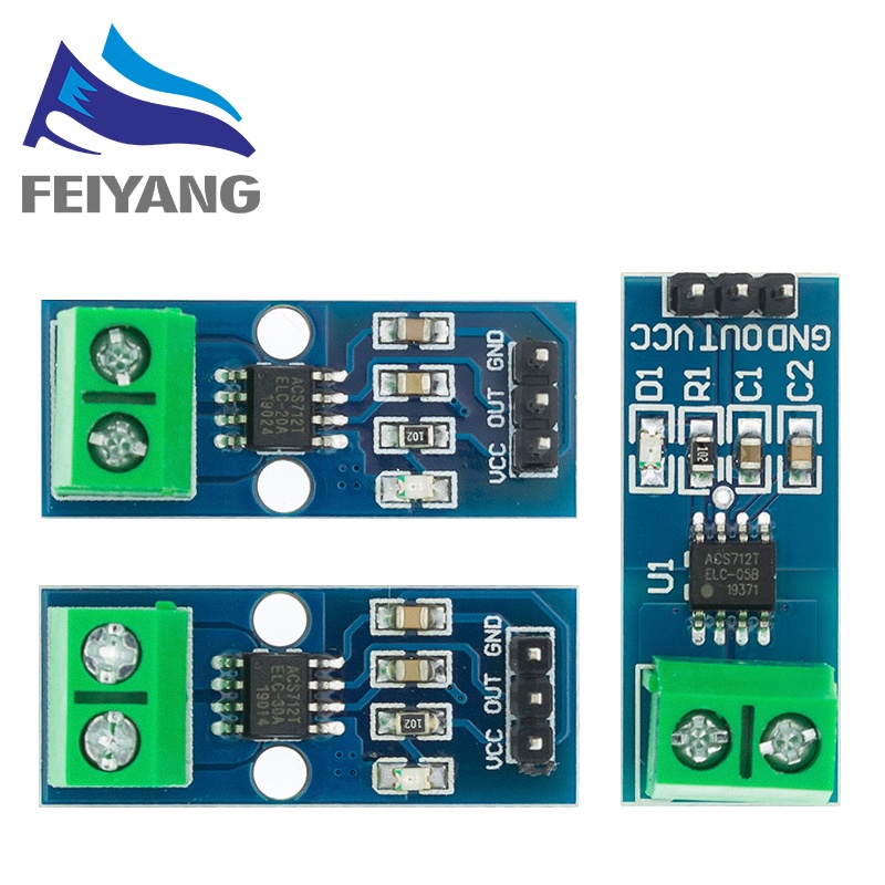 Mô Đun Cảm Biến Dòng Điện 5A 20A 30A Acs712 Cho Arduino