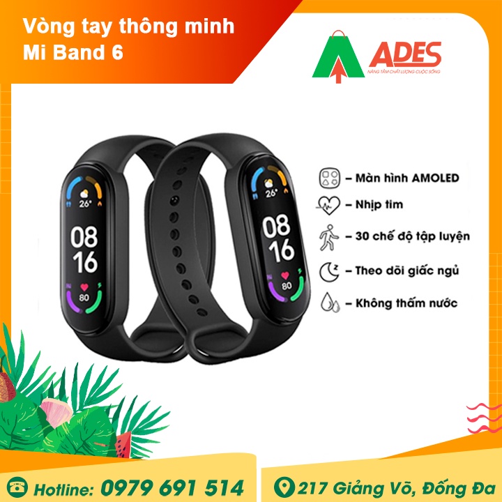 [Mã 154ELSALE2 giảm 7% đơn 300K] Xiaomi Mi Band 6 - Vòng tay thông minh Mi Band 6 - Chính hãng Bảo hành