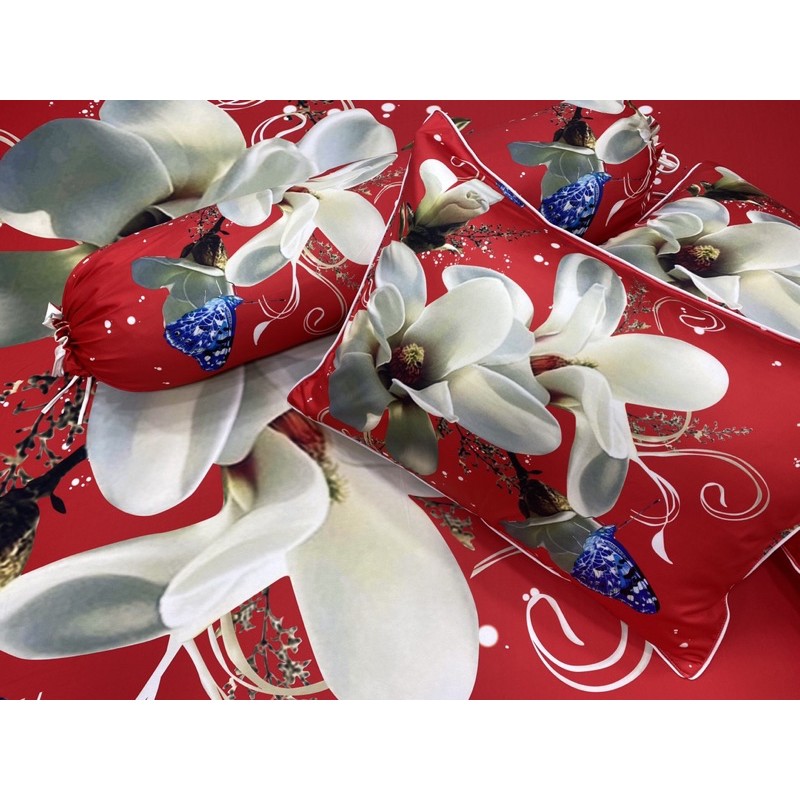 Drap thun lạnh 5D cao cấp mẫu hoa( 6 màu)