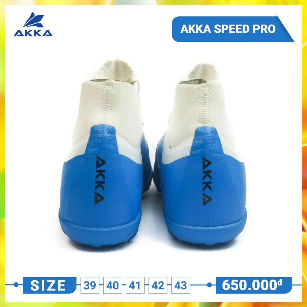Giày Bóng Đá , Giày đá bóng AKKA Speed Pro màu xanh trắng siêu xịn