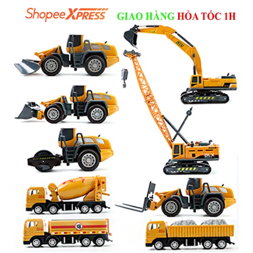 Tuyển tập xe đồ chơi mô hình công trình xây dựng cho bé, chất liệu nhựa an toàn, sắc sảo bền và đẹp