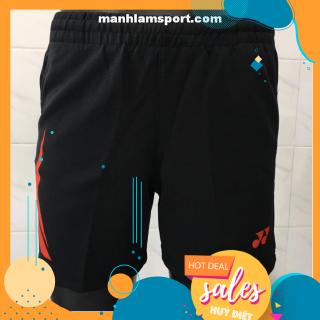 [Ưu đãi] Quần thể thao nữ Yonex Q10 Đen viền Đỏ chất vải mát, co dãn tốt, thấm mồ hôi bh1 năm