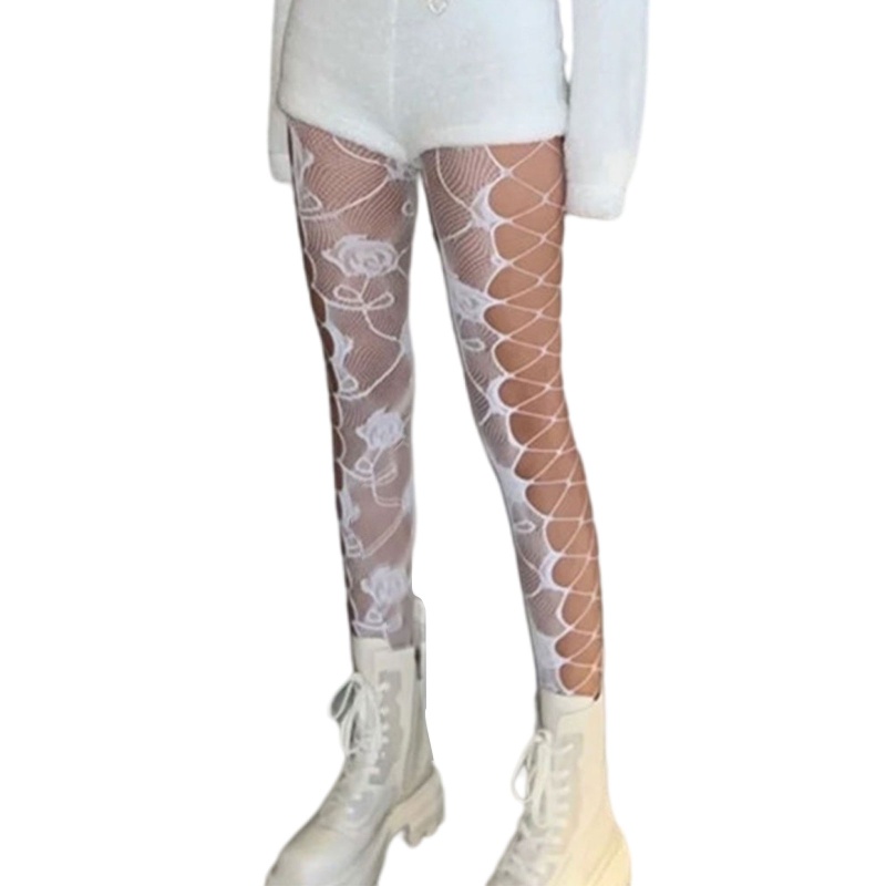 Quần Tất Lưới Họa Tiết Hoa Hồng Gợi Cảm Cho Nữ