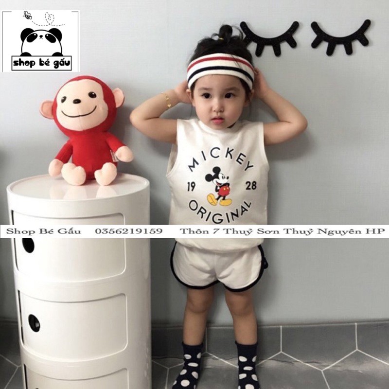 Bộ ba lỗ cotton siêu yêu cho bé