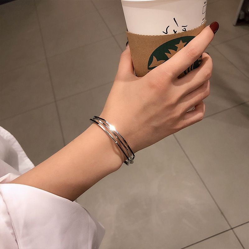 Vòng tay nam nữ - lắc tay mạ bạc S925 hình đa giác 3D cá tính