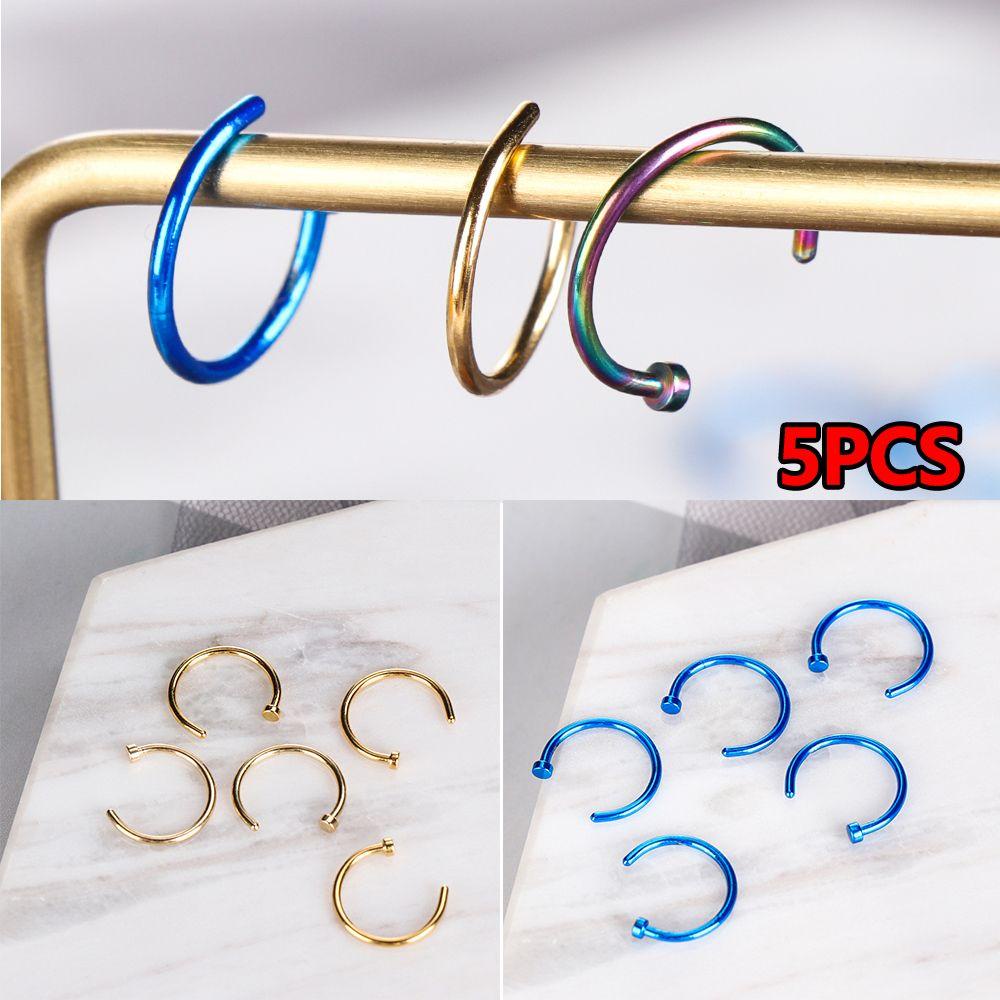 Set 5 Khuyên Xỏ Bằng Thép Không Gỉ Cá Tính
