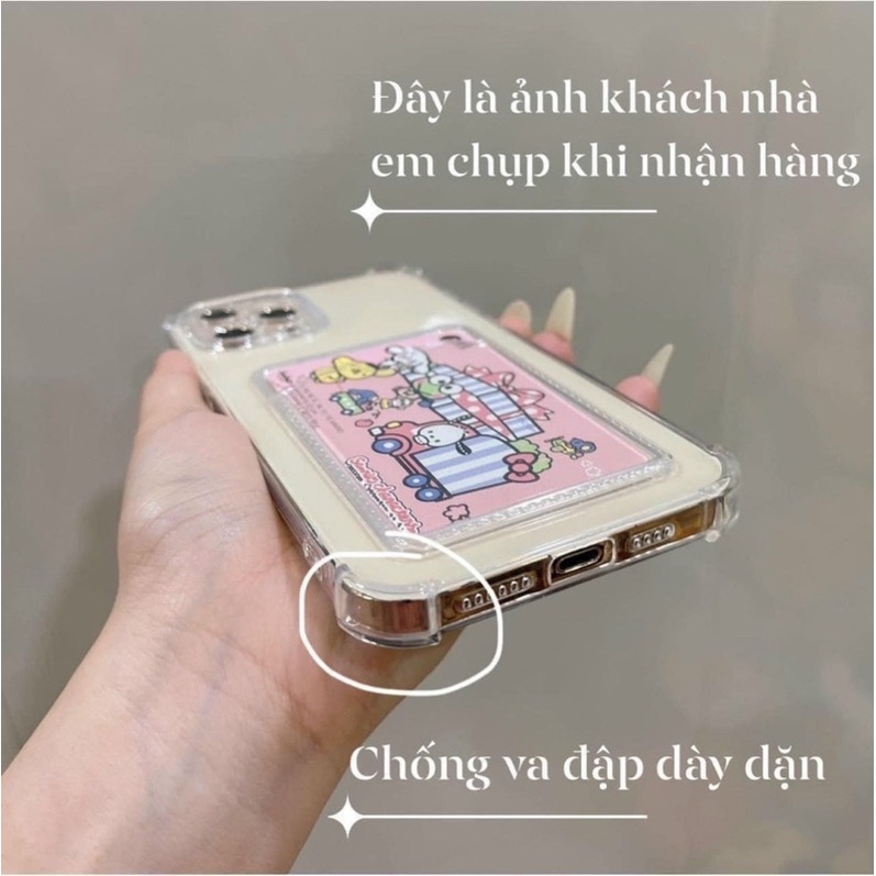Ốp lưng iphone trong có ngăn đựng thẻ 6/6s/6plus/6splus/7plus/8plus/x/xsmax/11/11promax/12/12promax/13/13pro/13promax