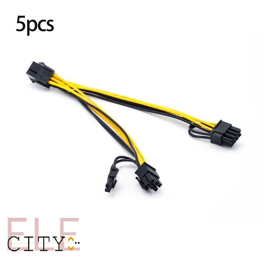Bộ 2 Dây Cáp Chuyển Đổi Pci-E 6-pin Sang 6 + 2-pin (6-Pin / 8-pin)