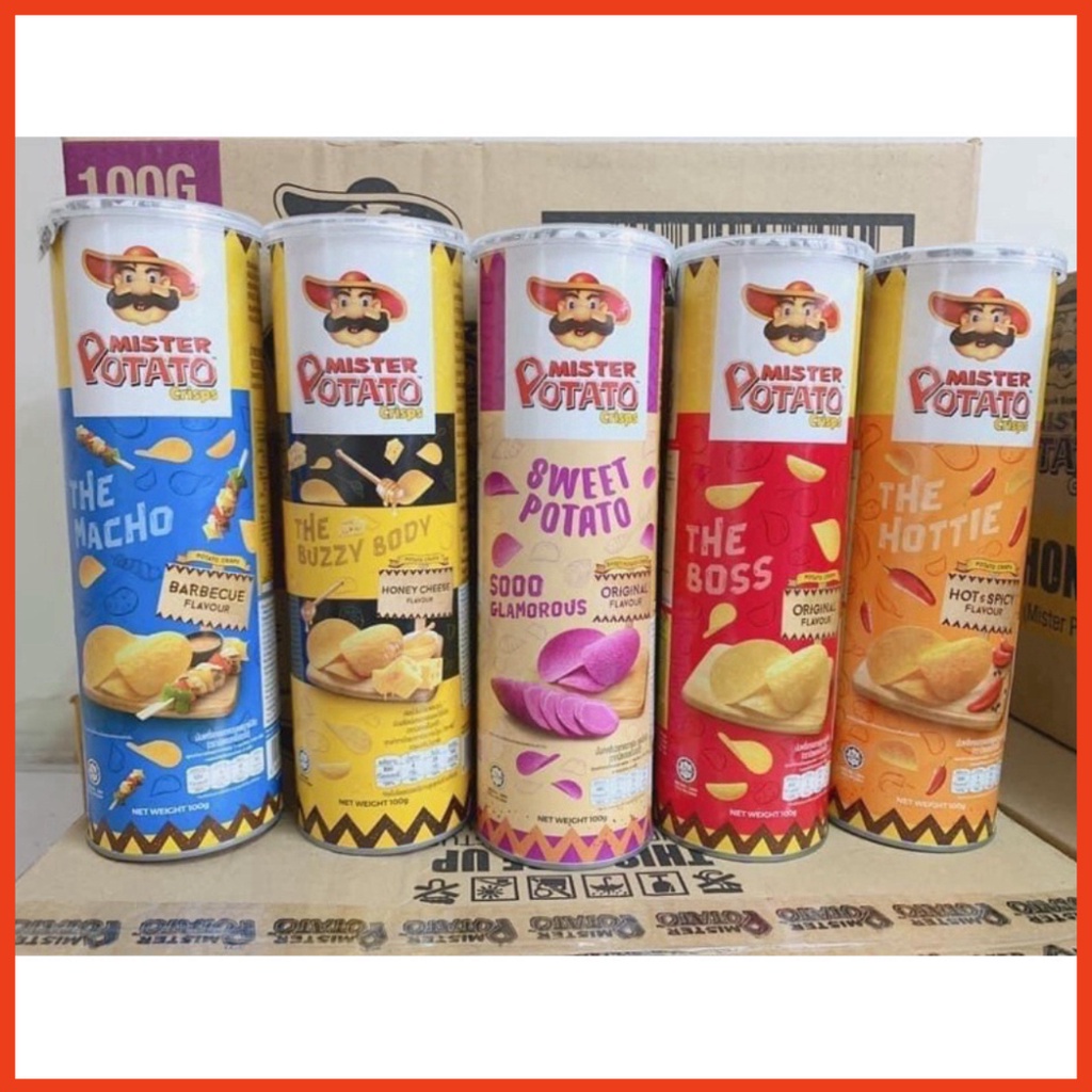 Khoai tây tươi Mister Potato Crisps 20k/ 1 ống 100gr ( NT )