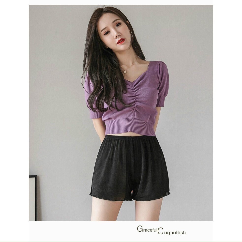 Quần Đùi Nhung Lụa Mặc Trong Váy Siêu Thoáng Mát Cho Mùa Hè
