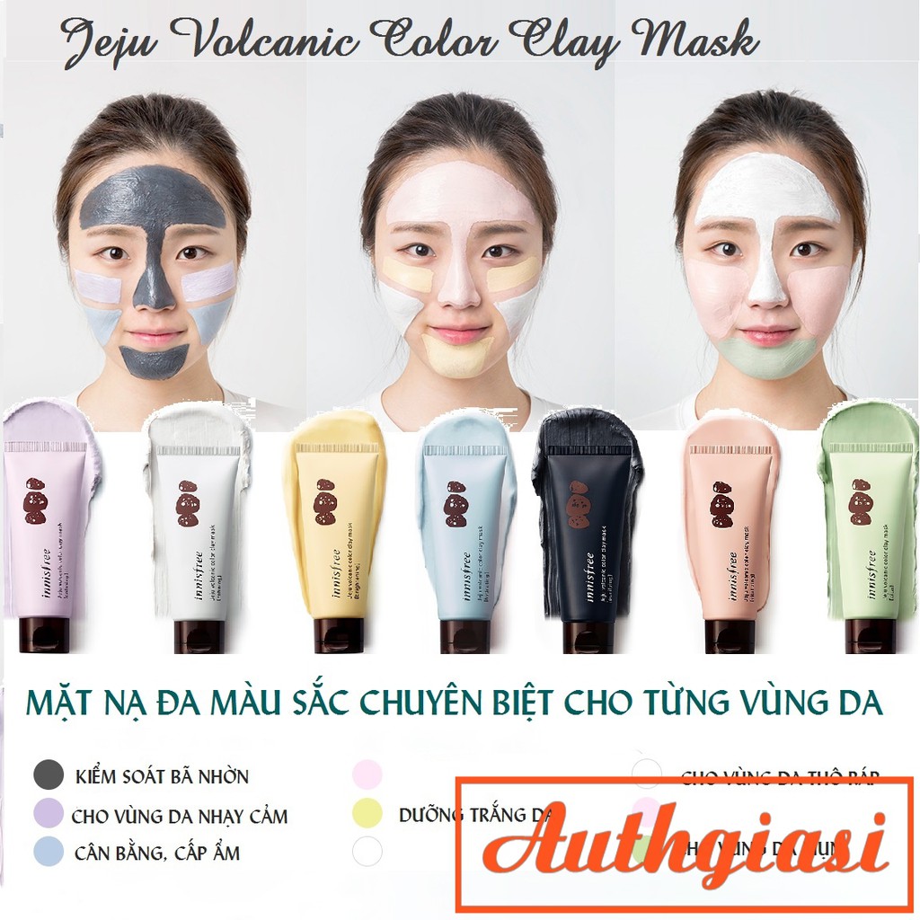 Mặt nạ Innisfree Jeju Volcanic Color Clay Mask dạng tuýp 70ml