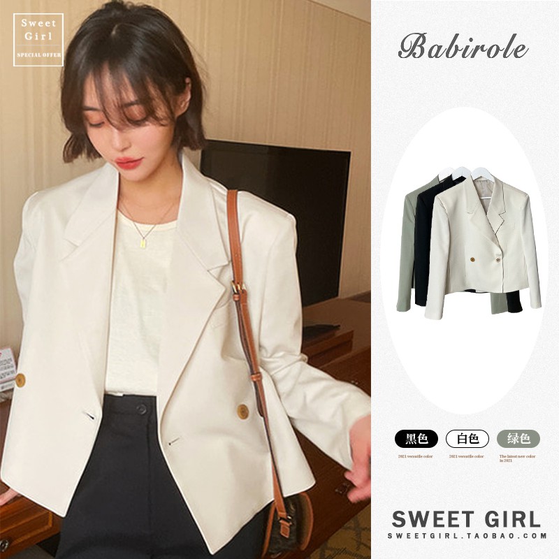 (Hàng Đẹp)Ảnh thật 4 hình cuối-2W483.Áo blazer dáng ngắn xuân hè Hàn Quốc | BigBuy360 - bigbuy360.vn