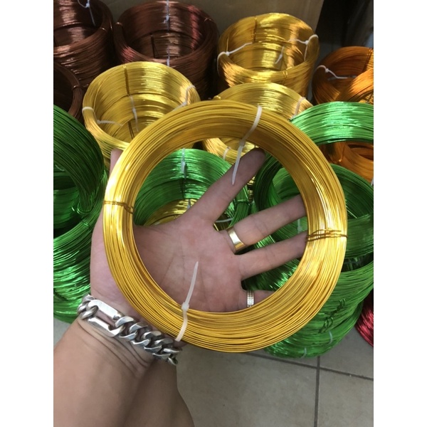 Dây nhôm mạ mầu làm cây bonsai handmade,500g loại 1mm