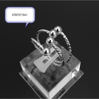 NHẪN INOX 4 BI CÁCH ĐIỆU FREE SIZE KHÔNG ĐEN