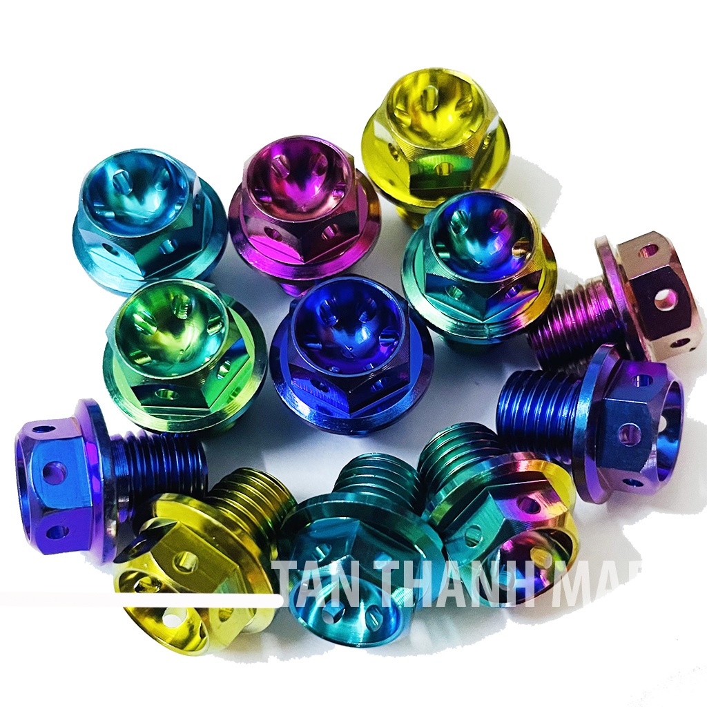 Ốc Chân Kiếng Titan Gr5 Mẫu Dầu Probolt Ren Thuận Ren Nghịch Gắn Tât Cả Dòng Xe Như Exciter/Sirius/Winner/Sonic/Satria..