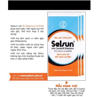 Combo 30 gói dầu gội selsun