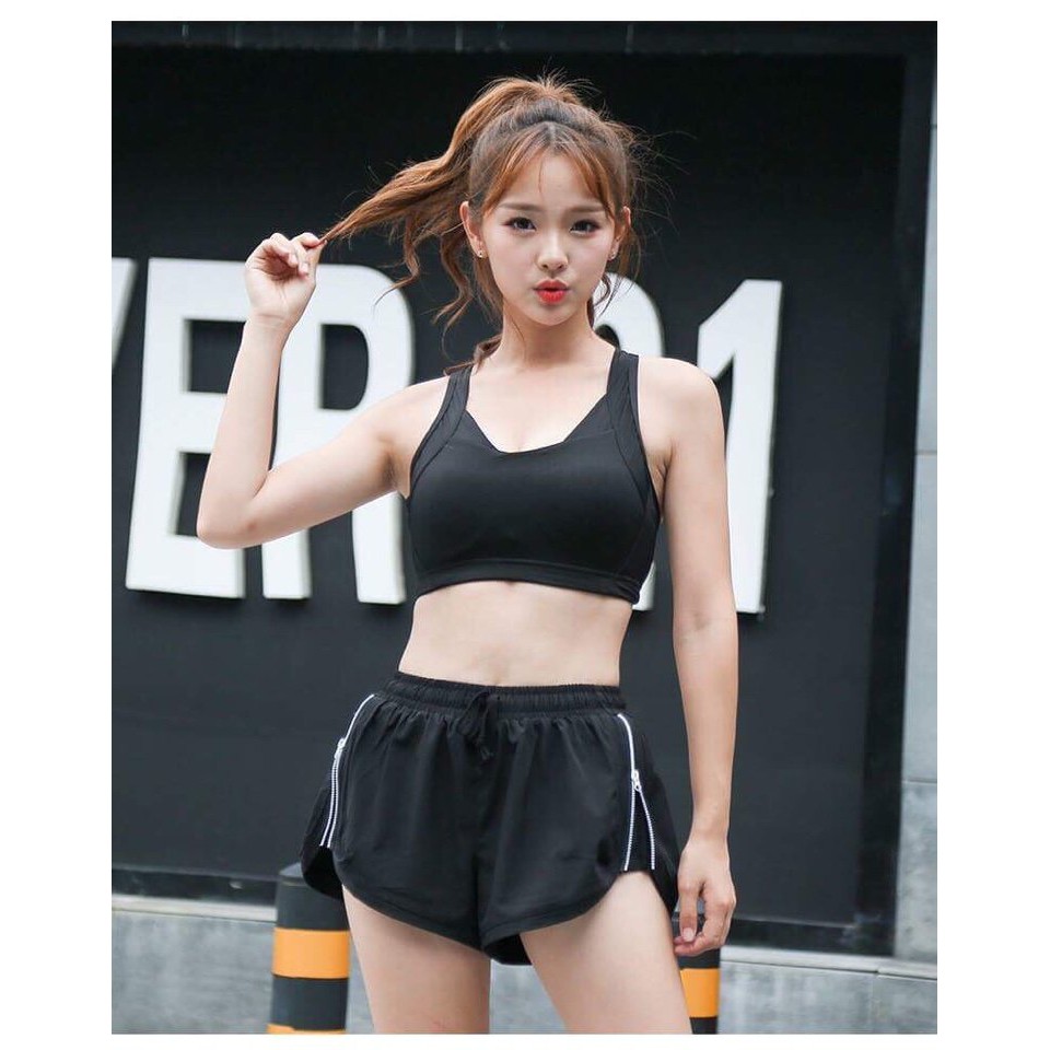 Quần short gió 2 lớp - Quần tập gym nữ